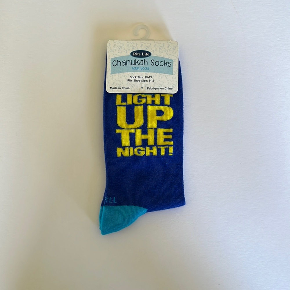 NWT Rite Lite Crew Neck Chanukkah Socks